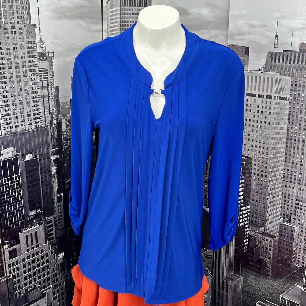 Liz McCoy Pleated Front Blouse